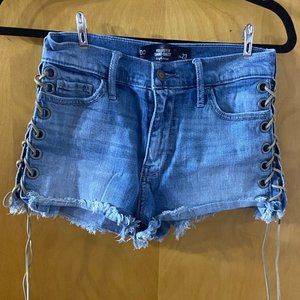 Hollister Jean Shorts with Tie up sides
